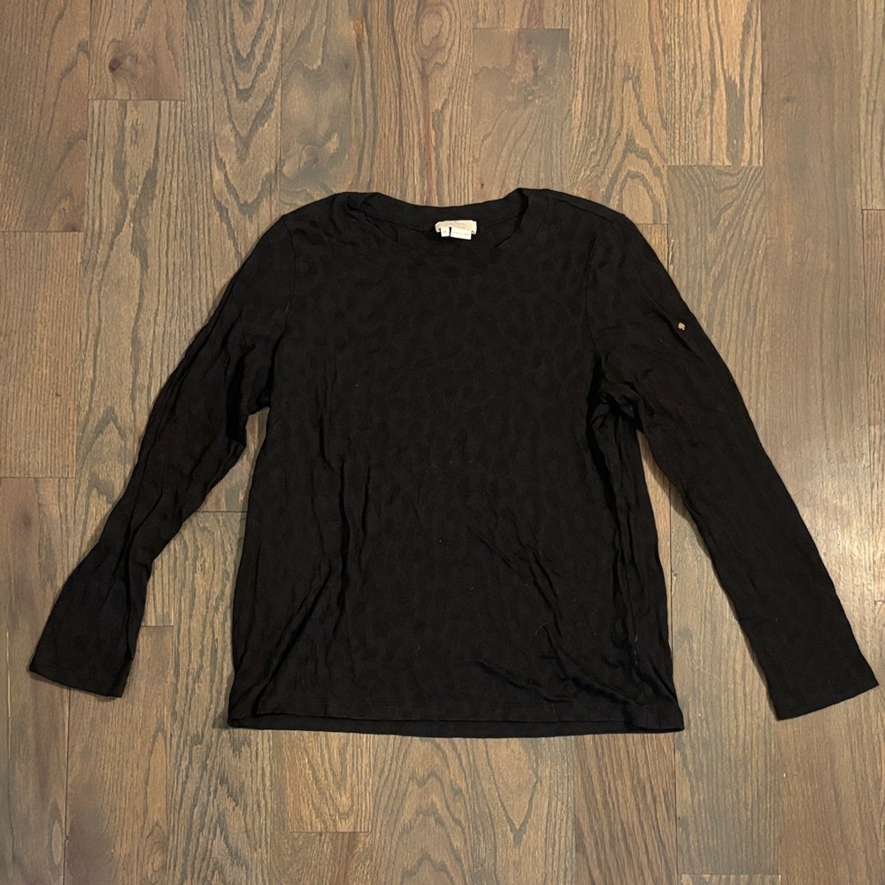 Kate Spade Black Long Sleeve Top, Size Medium